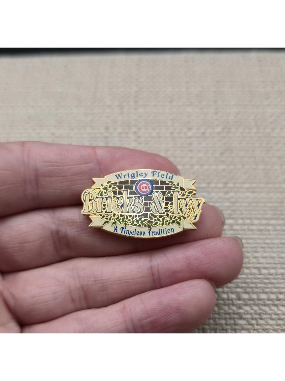 Chicago Cubs Wrigley Field Bricks and Ivy A Timeless Tradition Enamel Pin A8777